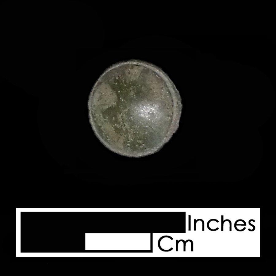 Image of copper alloy leather ornament, Plain Dome.