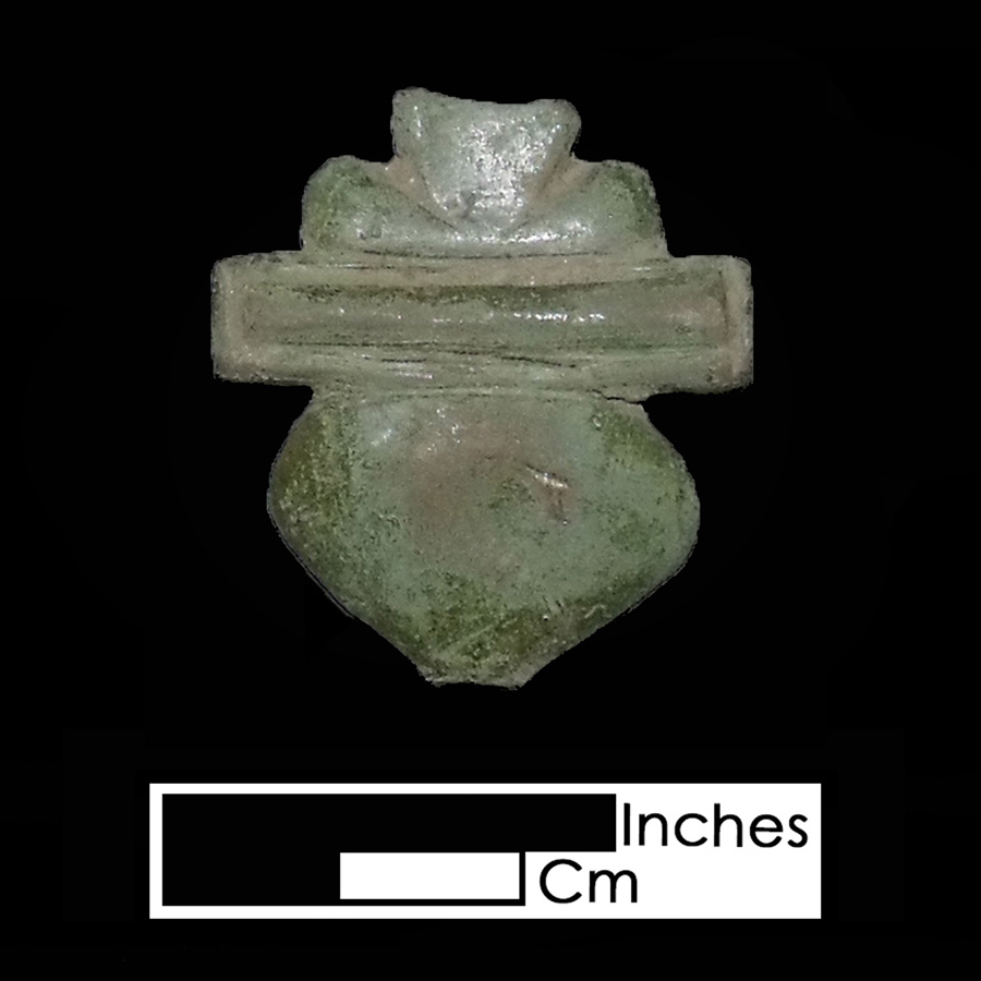 Image of copper alloy leather ornament.