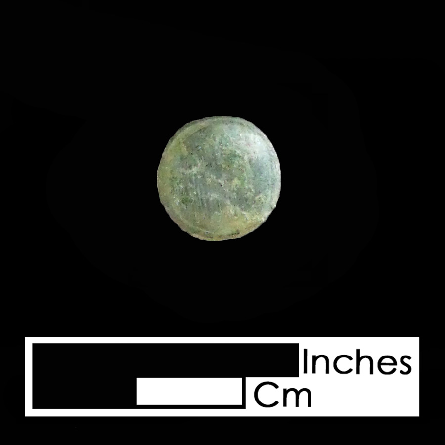 Image of copper alloy leather ornament, Plain Dome.