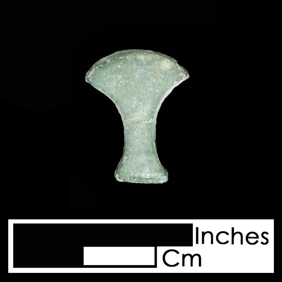 Image of copper alloy leather ornament, Axe Head.