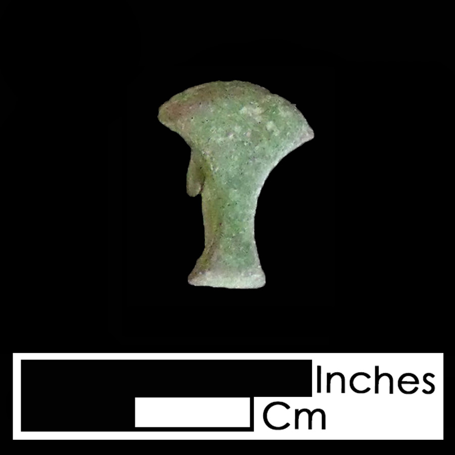 Image of copper alloy leather ornament, Axe Head.