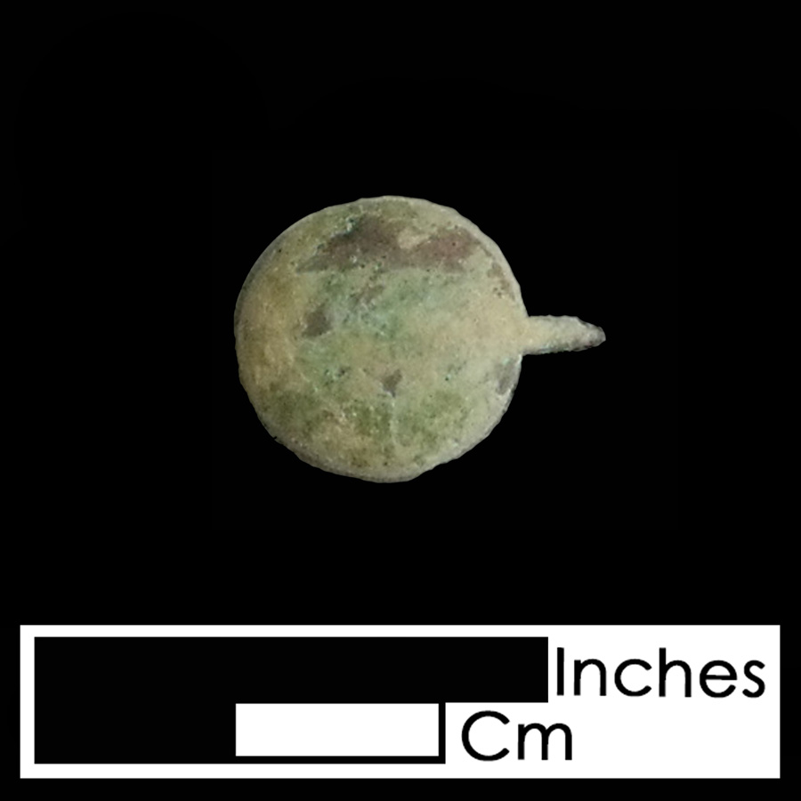 Image of copper alloy leather ornament, Plain Dome.