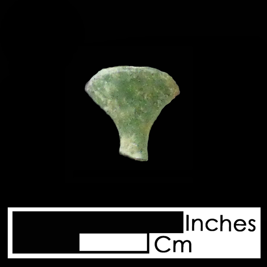 Image of copper alloy leather ornament, Axe Head.