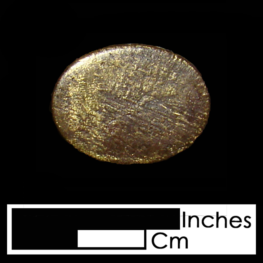 Image of copper alloy leather ornament, Oval.