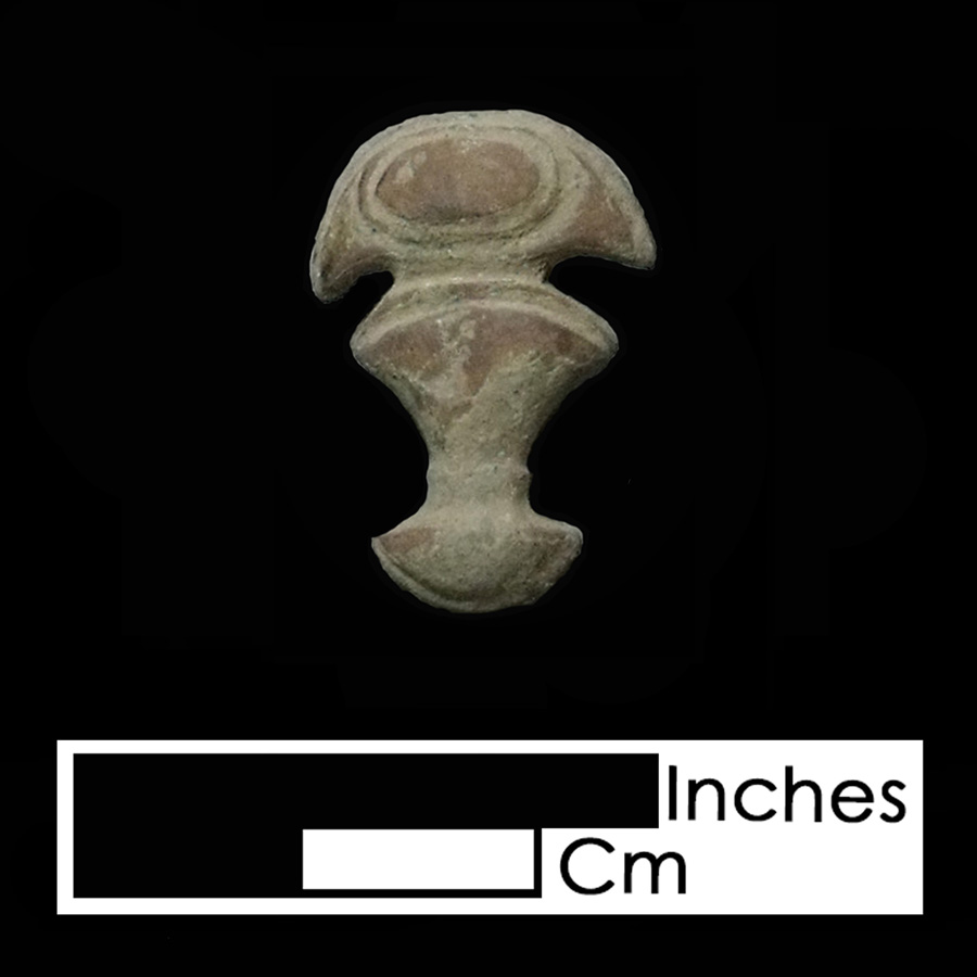 Image of copper alloy leather ornament, Large Asymmetric.