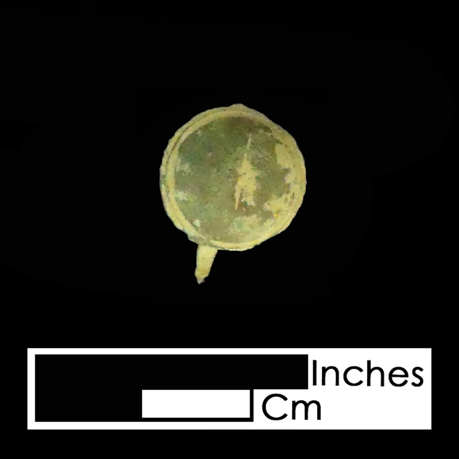 Image of copper alloy leather ornament, Plain Dome.