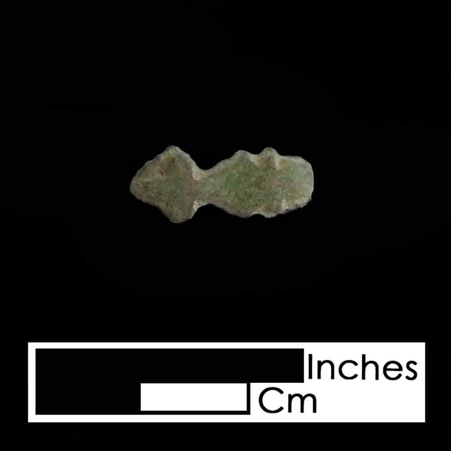 Image of copper alloy leather ornament, Stylized Arrow.