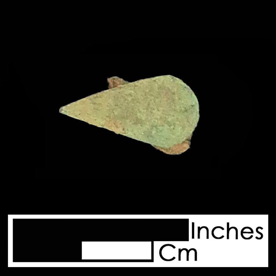 Image of leather ornament, Teardrop.