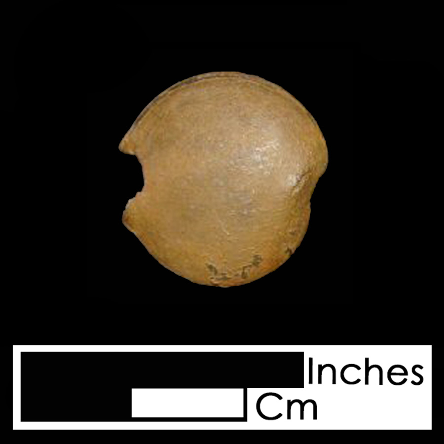 Image of copper alloy leather ornament, Plain Dome.