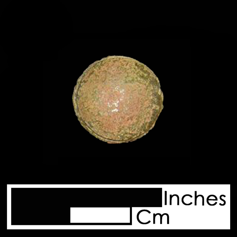 Image of copper alloy leather ornament, Plain Dome.