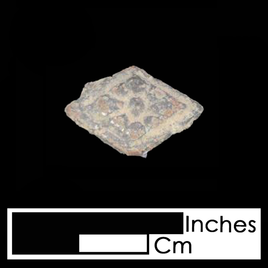 Image of copper alloy leather ornament, Diamond.