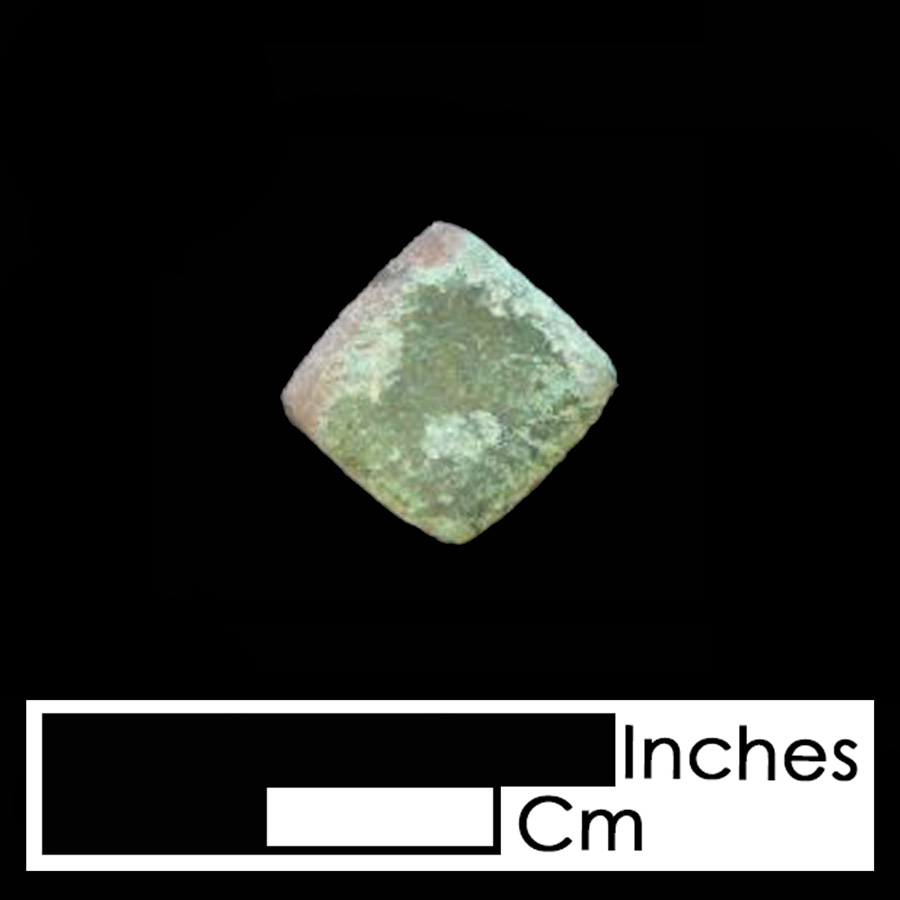 Image of copper alloy leather ornament, Rhombus.