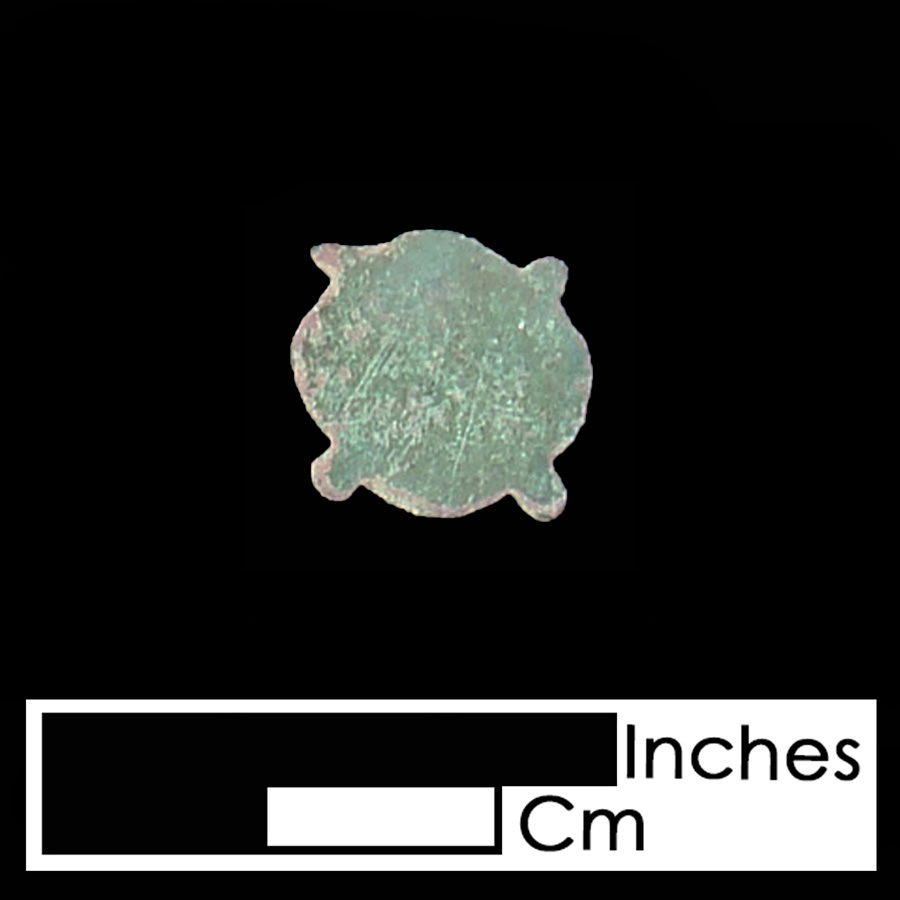 Image of copper alloy leather ornament, Quatrefoil.