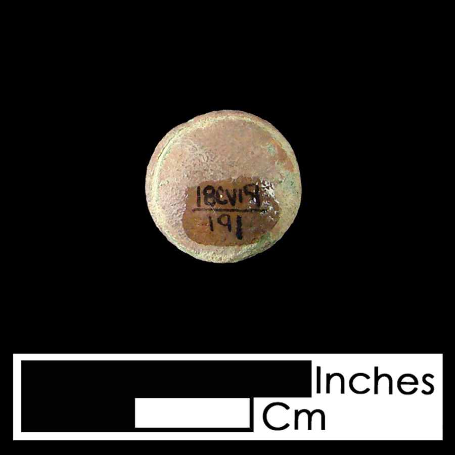 Image of copper alloy leather ornament, Plain Dome.