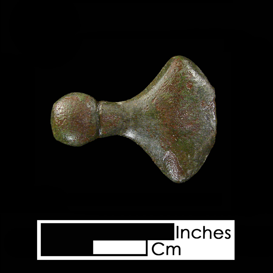 Image of copper alloy leather ornament, Large Asymmetric.