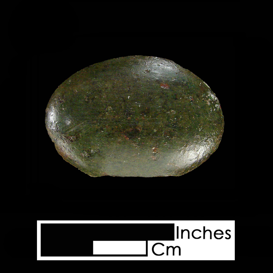Image of copper alloy leather ornament, Large Asymmetric.