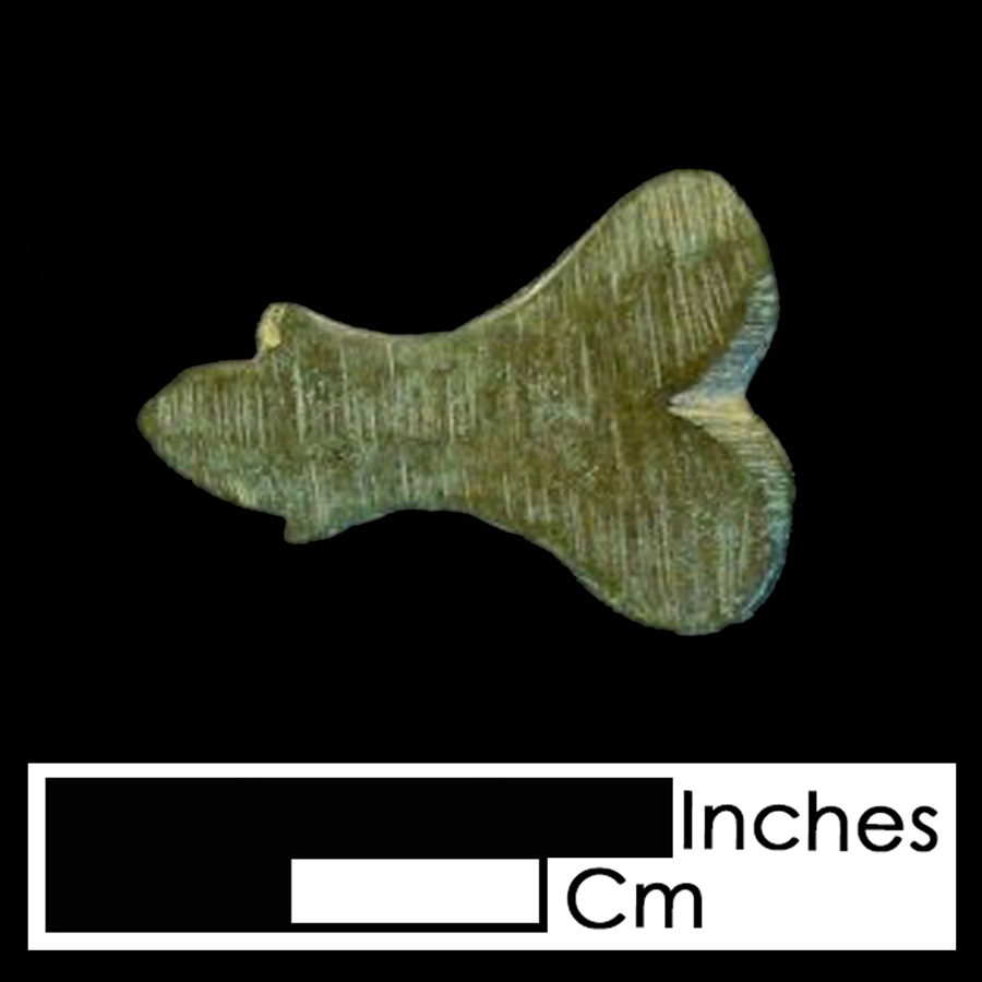 Image of copper alloy leather ornament, Bleeding Heart.