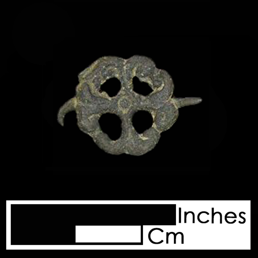 Image of copper alloy leather ornament, Openwork.