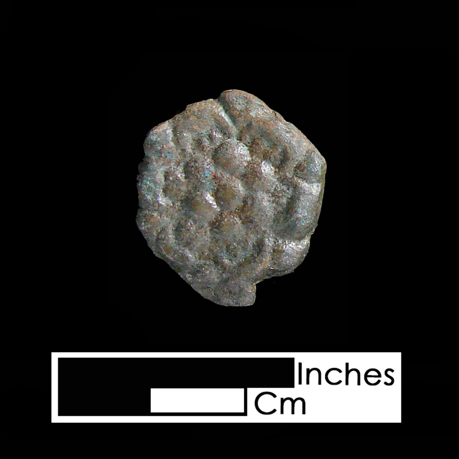 Image of copper alloy leather ornament, Tudor Rose.