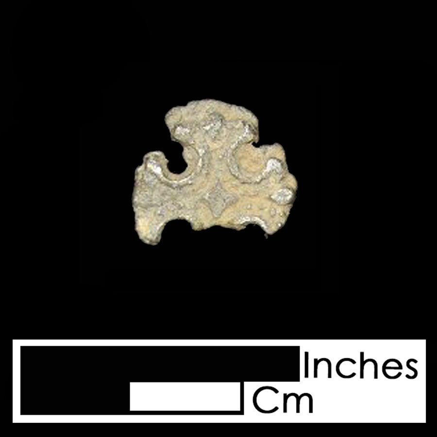 Image of copper alloy leather ornament, Cross.