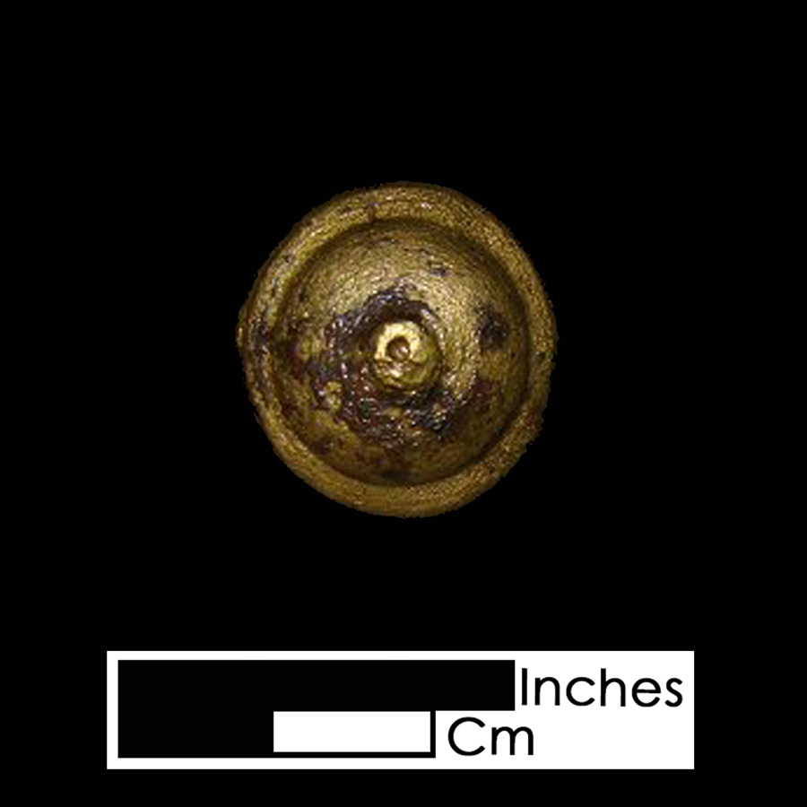 Image of copper alloy leather ornament, Dome with Nipple.