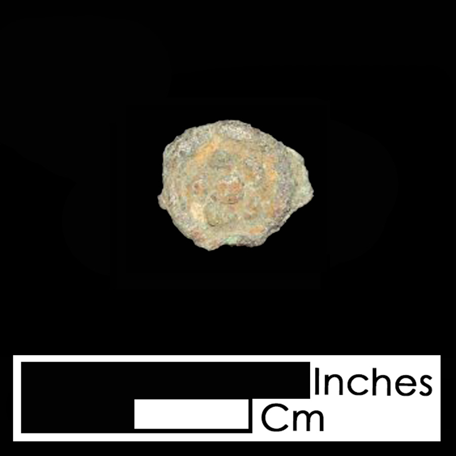 Image of copper alloy leather ornament, Tudor Rose.