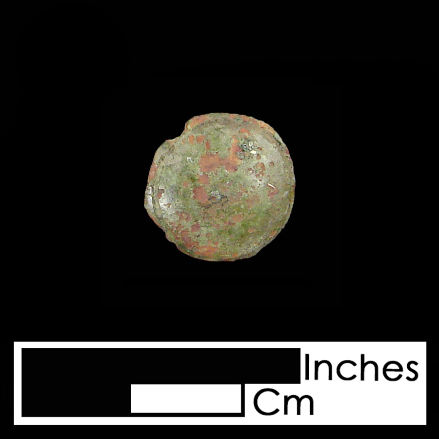 Image of copper alloy leather ornament, Plain Dome.