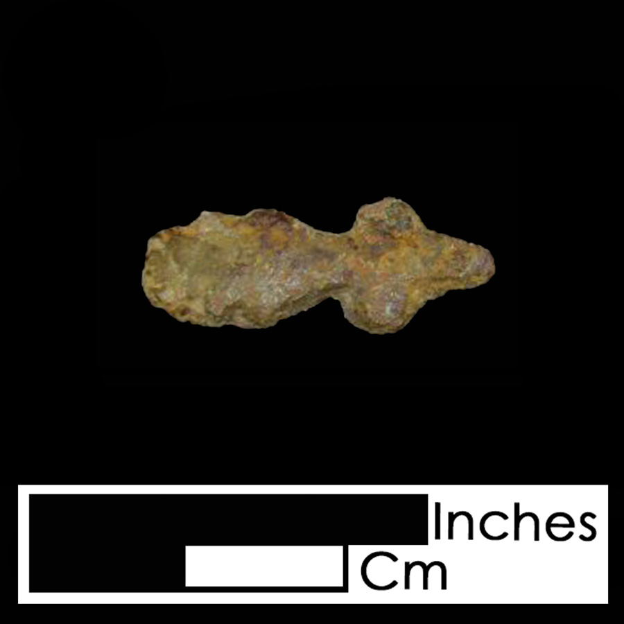 Image of copper alloy leather ornament, Stylized Arrow.