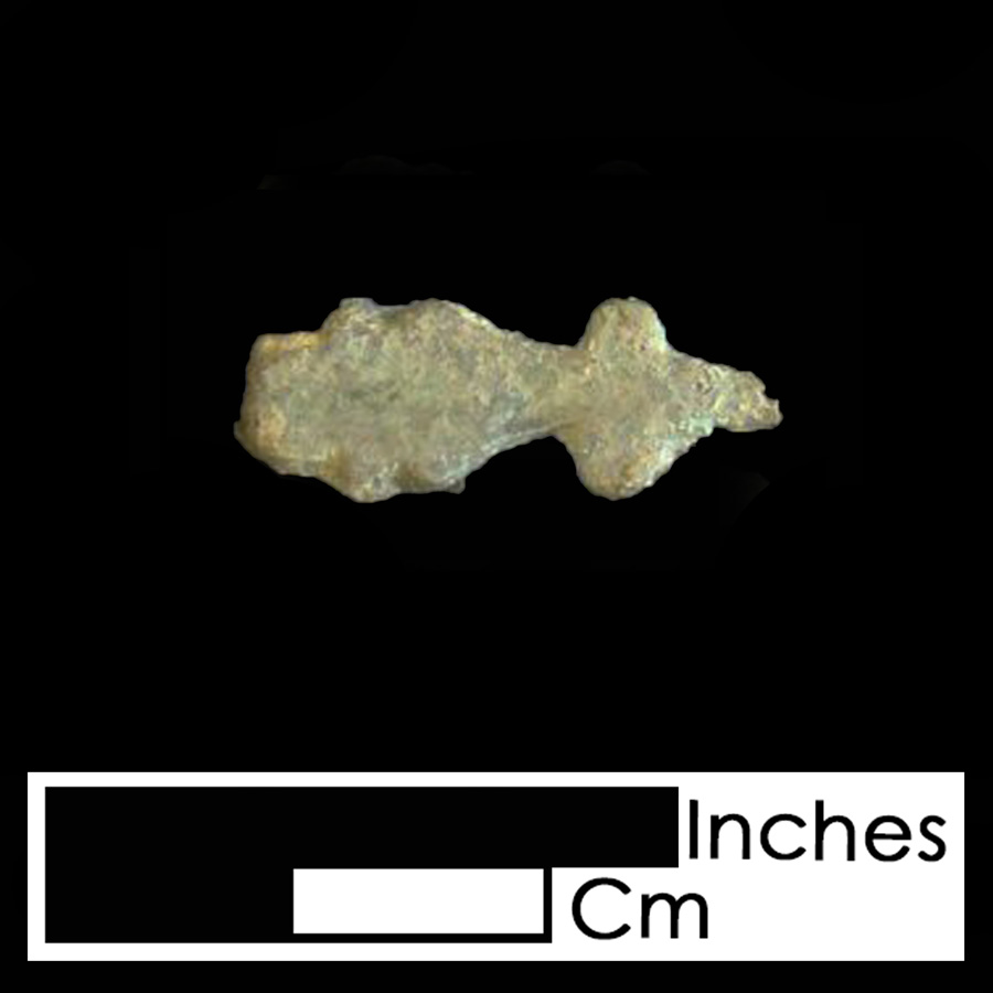 Image of copper alloy leather ornament, Stylized Arrow.