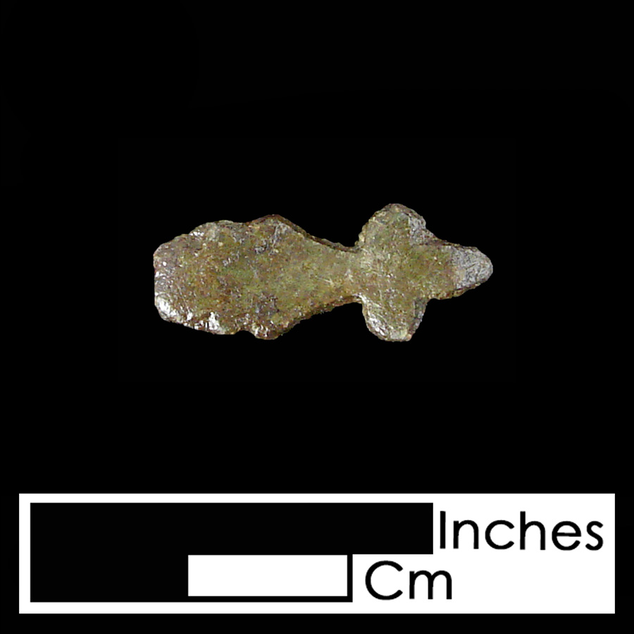 Image of copper alloy leather ornament, Stylized Arrow.