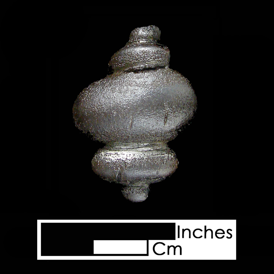 Image of copper alloy leather ornament, Knop-Merise.
