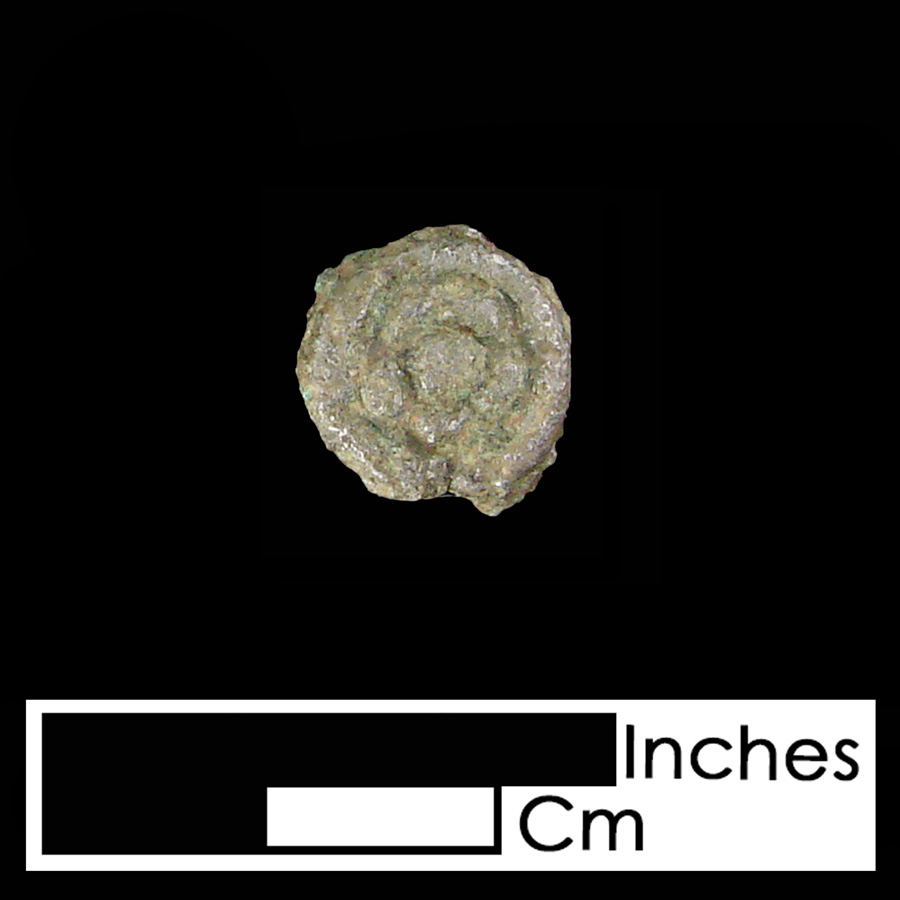 Image of copper alloy leather ornament, Tudor Rose.