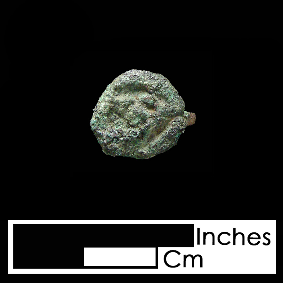 Image of copper alloy leather ornament, Tudor Rose.