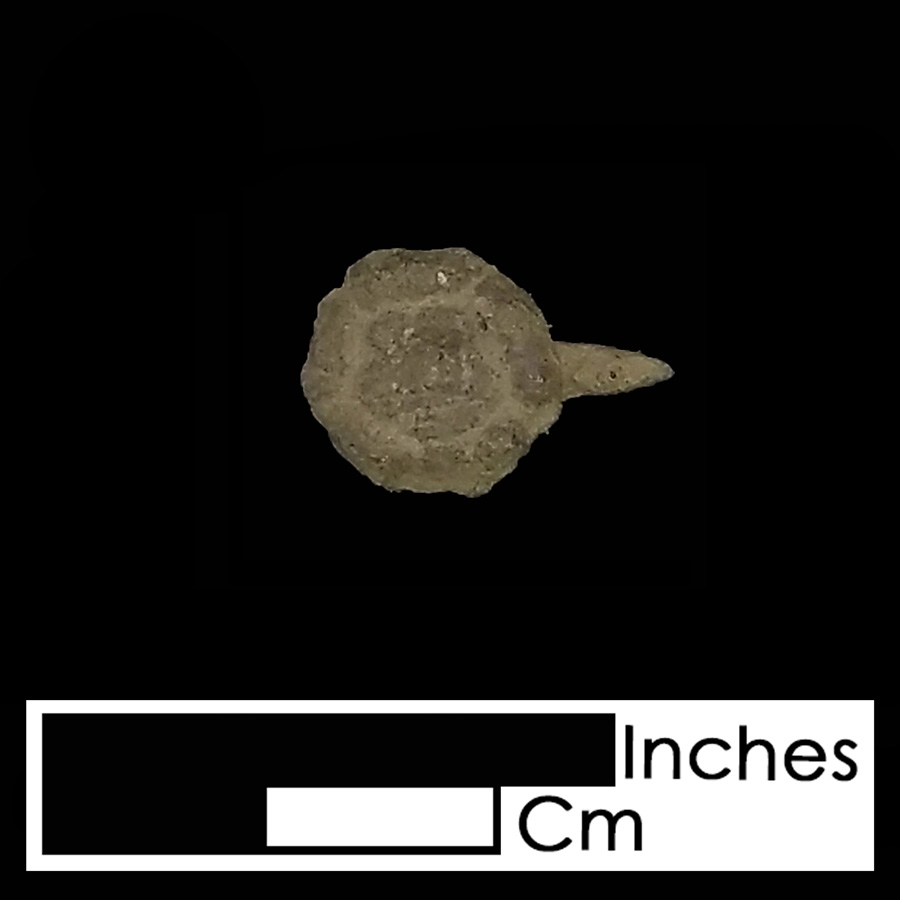 Image of copper alloy leather ornament, Tudor Rose.