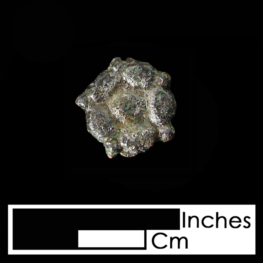 Image of copper alloy leather ornament, Tudor Rose.