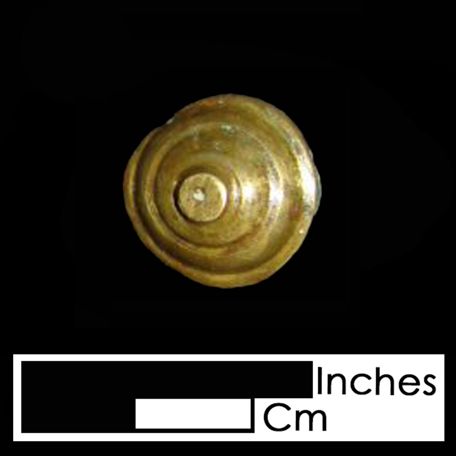 Image of copper alloy leather ornament, Dome with Nipple.