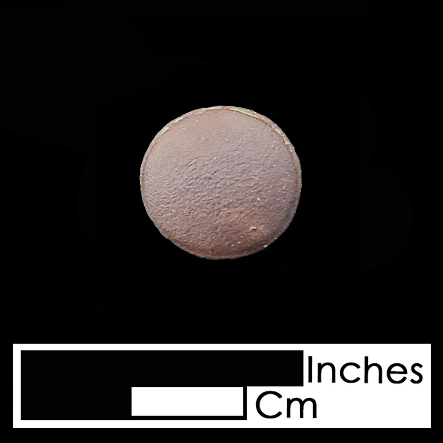 Image of copper alloy leather ornament, Plain Dome.