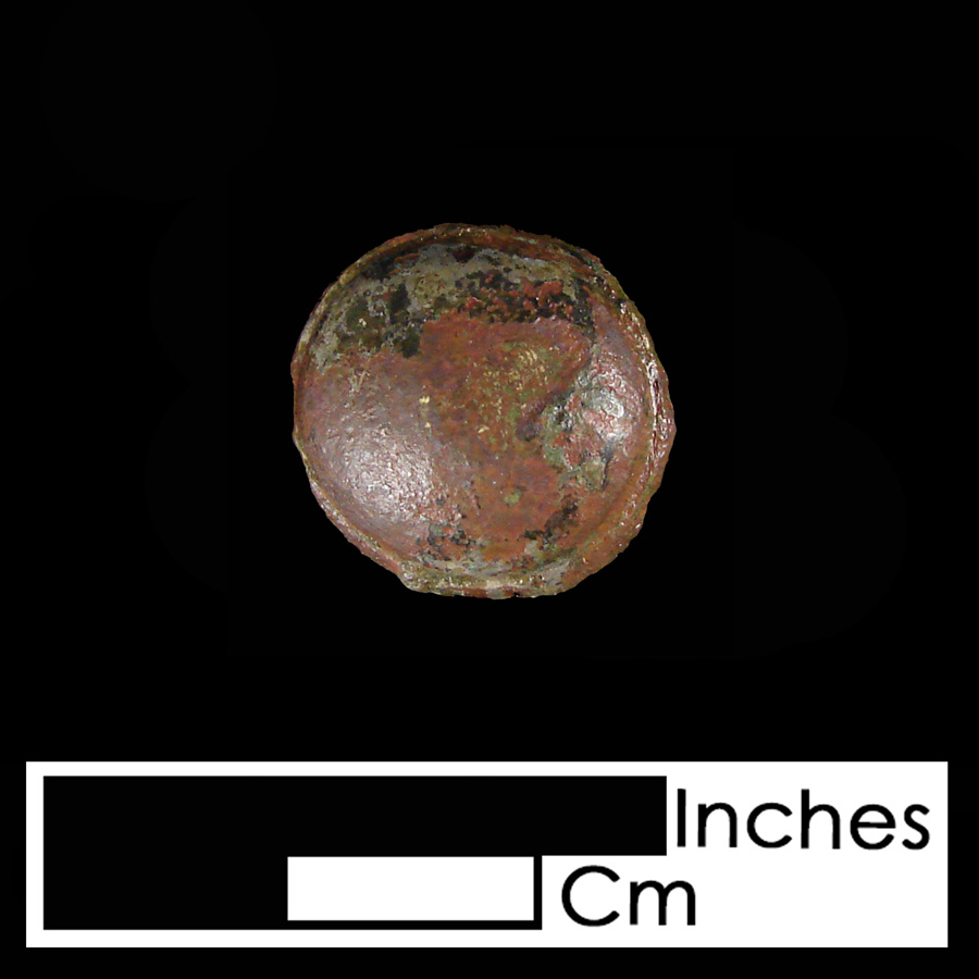 Image of copper alloy leather ornament, Plain Dome.