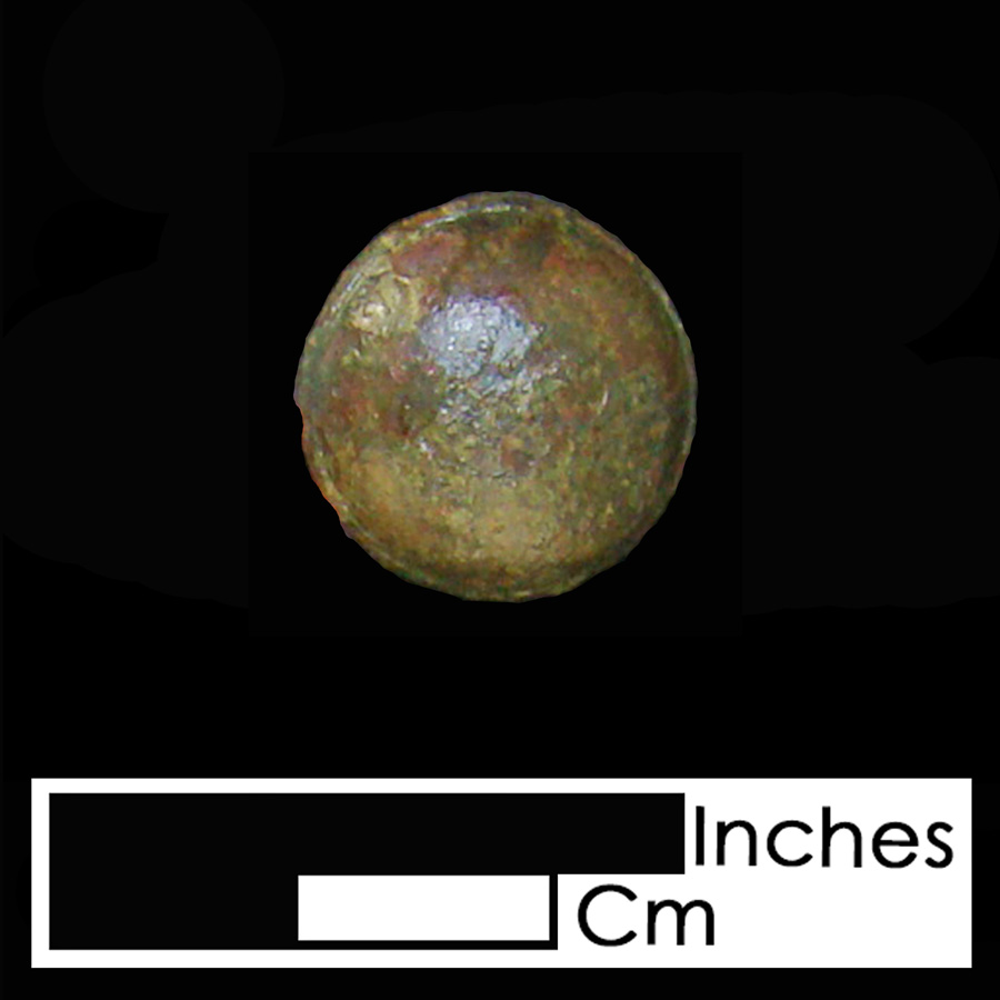 Image of copper alloy leather ornament, Plain Dome.