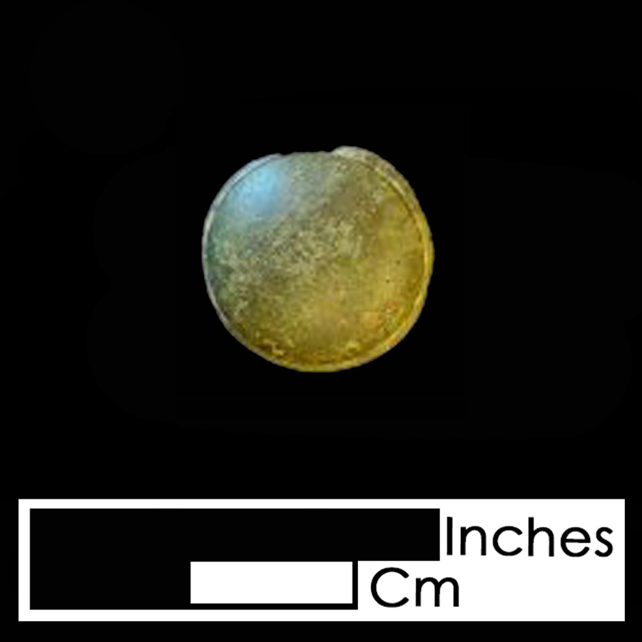 Image of copper alloy leather ornament, Plain Dome.