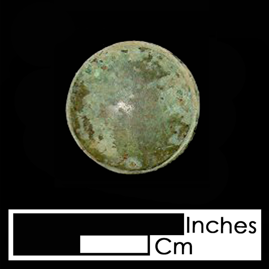 Image of copper alloy leather ornament, Plain Dome.