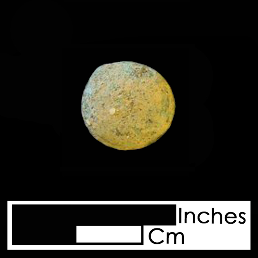 Image of copper alloy leather ornament, Plain Dome.