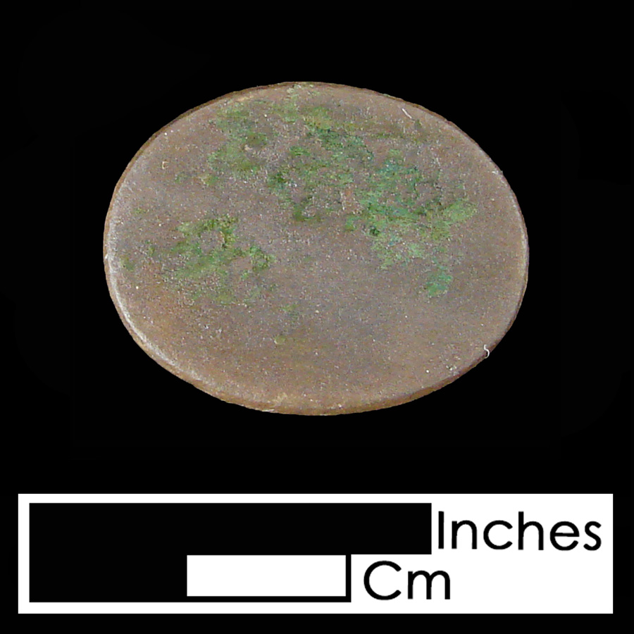 Image of copper alloy leather ornament, Oval.