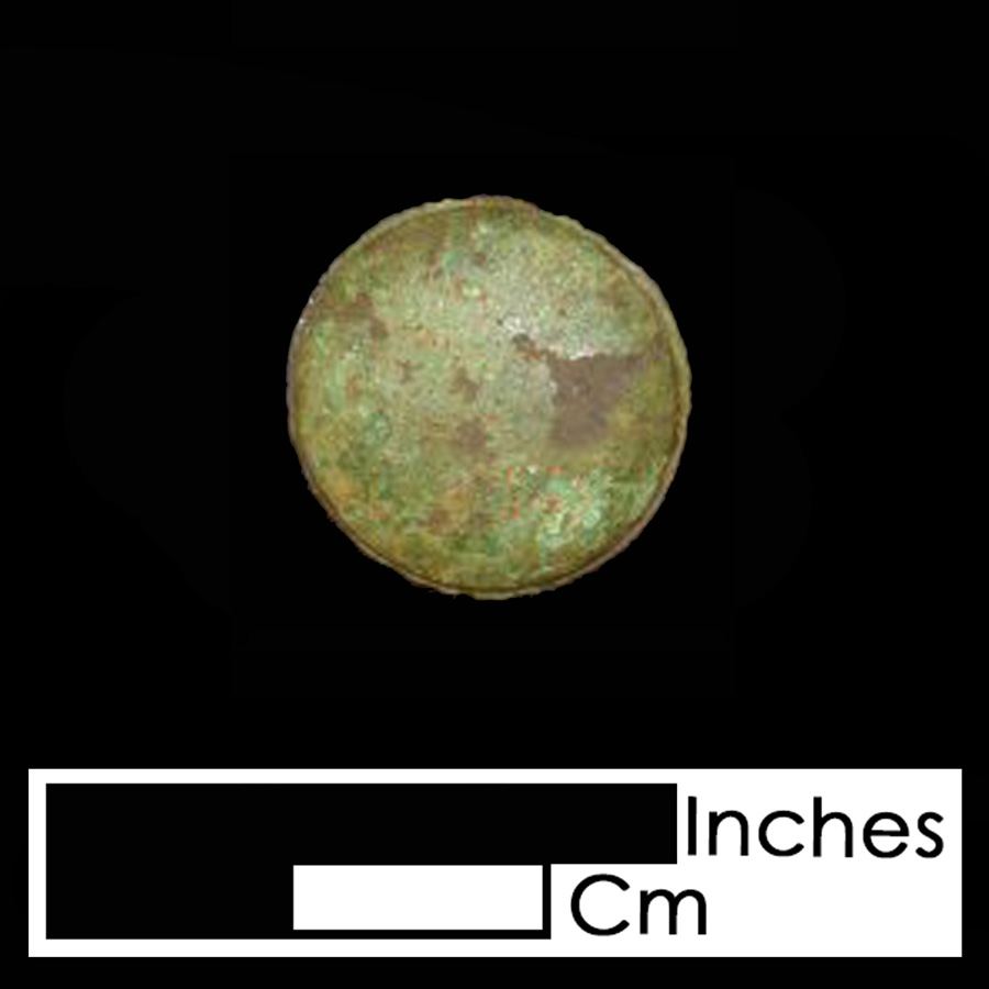 Image of copper alloy leather ornament, Plain Dome.