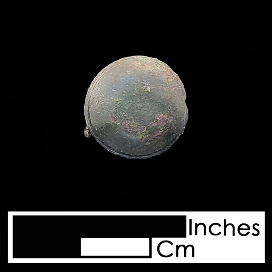 Image of copper alloy leather ornament, Plain Dome.