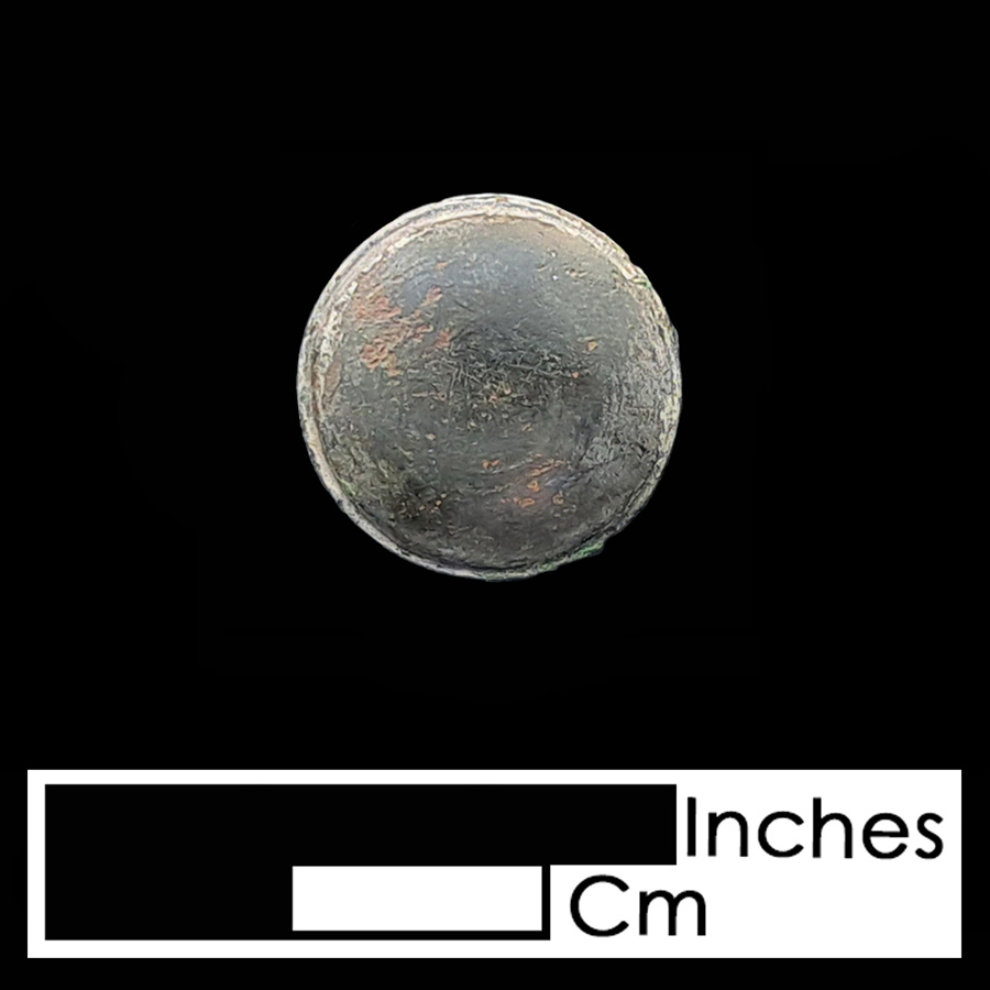 Image of copper alloy leather ornament, Plain Dome.