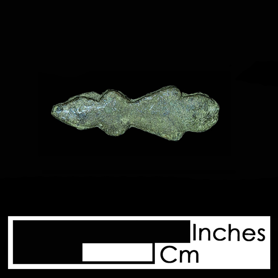 Image of copper alloy leather ornament, Stylized Arrow.