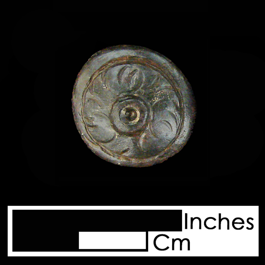 Image of copper alloy leather ornament, Dome with Nipple, Decoration.