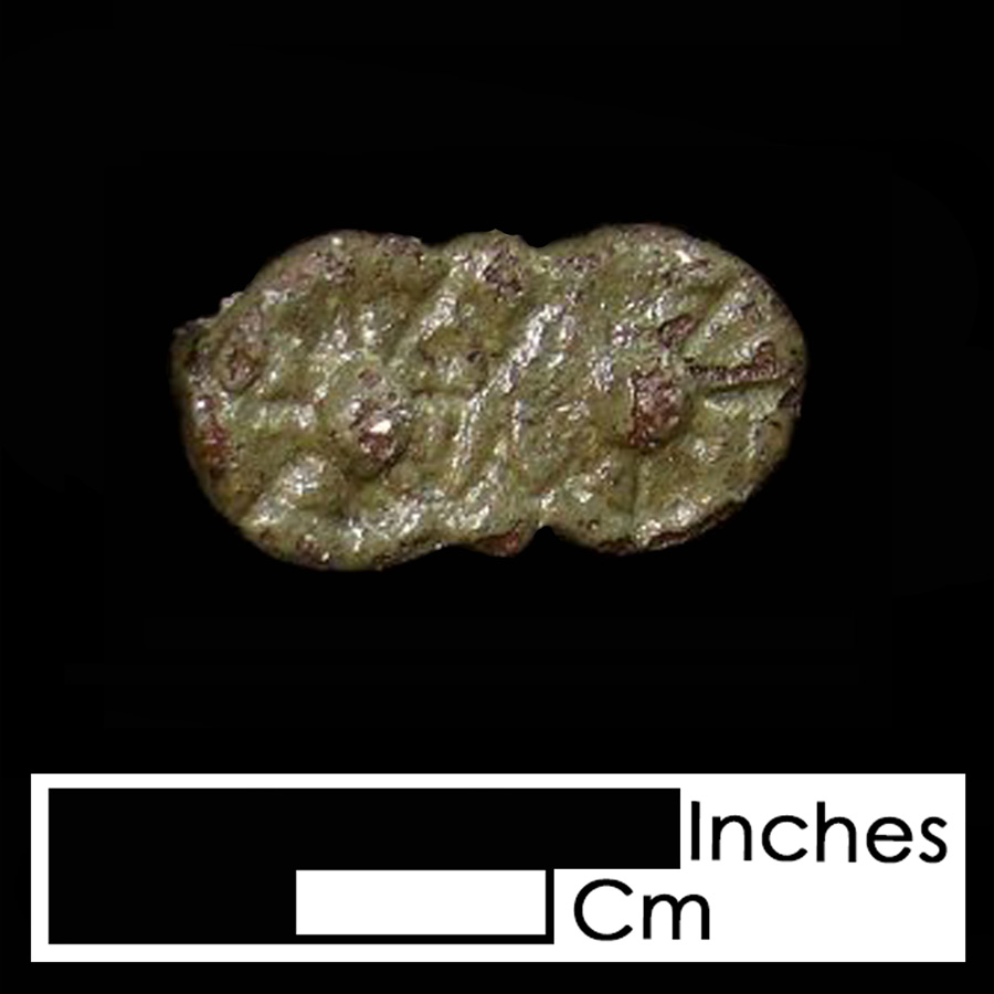 Image of copper alloy leather ornament, Double Rose.