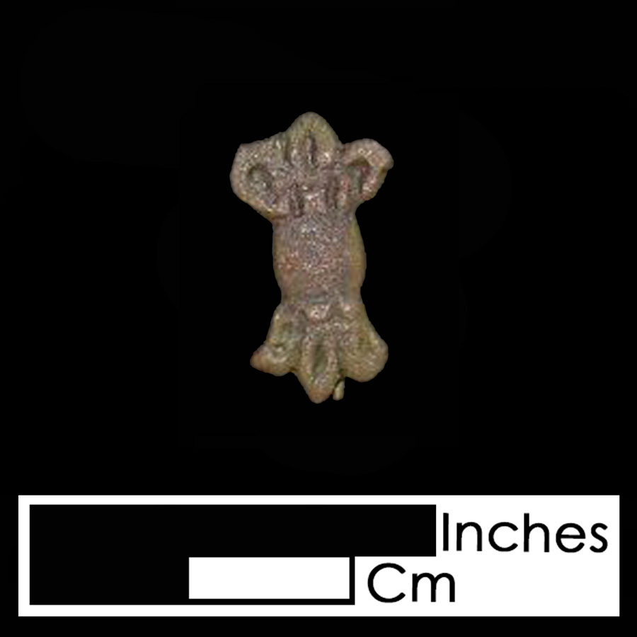 Image of copper alloy leather ornament, Fleur-de-lis.